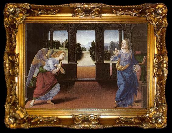 framed  LORENZO DI CREDI Annunciation (detail) sg, ta009-2
